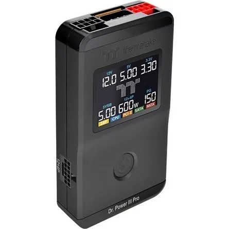 Thermaltake Dr. Power III Pro univerzális ATX tápegység teszter fekete LCD kijelzővel – 3. kép