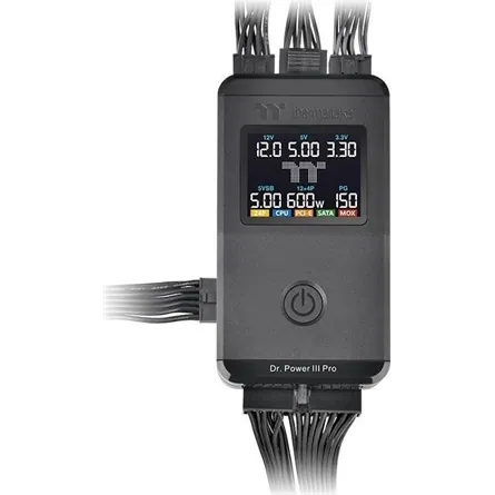 Thermaltake Dr. Power III Pro univerzális ATX tápegység teszter fekete LCD kijelzővel – 5. kép