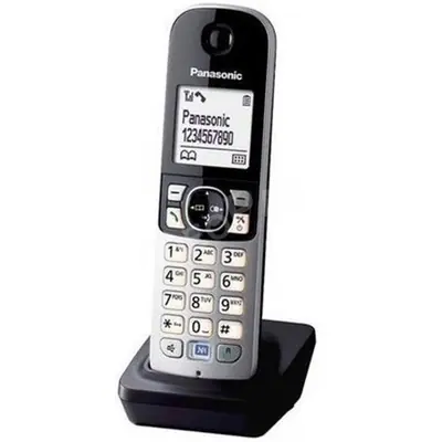 Panasonic KX-TGA681FXB DECT vezeték nélküli asztali telefon kézibeszélő Bázisállomás nálkül! fekete-ezüst