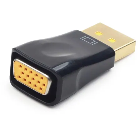 Gembird Displayport -> VGA M/F adapter fekete – 2. kép