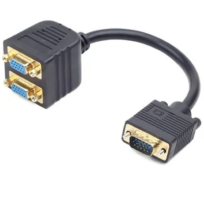 Gembird CC-VGAX2-20CM VGA splitter cable 0,2m Black