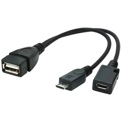 Gembird A-OTG-AFBM-04 USB OTG AF + Micro BF to Micro BM cable 0,15m Black
