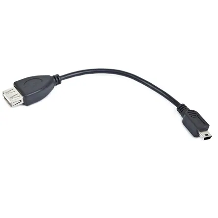 Gembird USB OTG AF to Mini-BM cable 0,15m Black