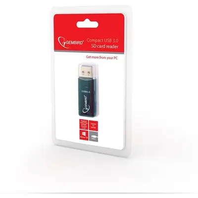 Gembird UHB-CR3-01 Compact USB3.0 SD Card Reader Black – 2. kép