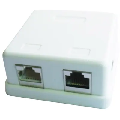 Gembird NCAC-HS-SMB2 Two jack surface mount box with 2 CAT5e half-shielded keystone jacks