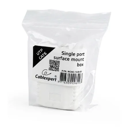 Gembird CAT6 UTP single port surface mount box – 3. kép