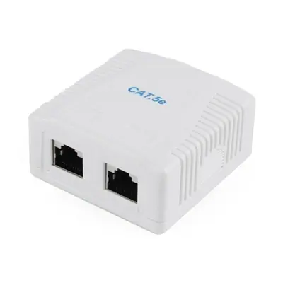 Gembird NCAC-2F5E-01 CAT5E FTP 2-port surface mount box