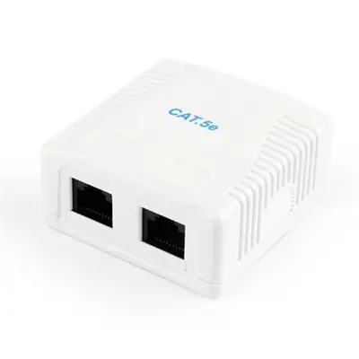 Gembird NCAC-2U5E-01 CAT5E UTP 2-port surface mount box