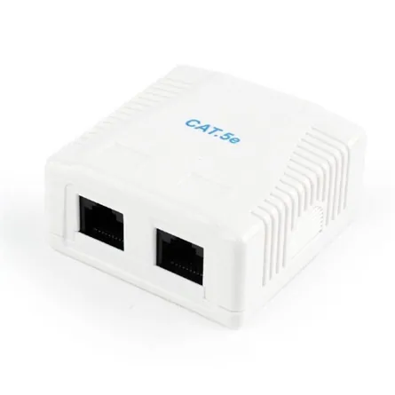 Gembird NCAC-2U5E-01 CAT5E UTP 2-port surface mount box