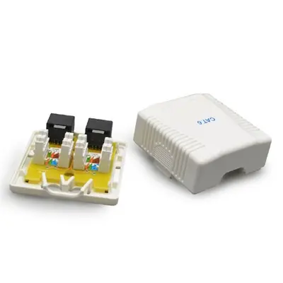 Gembird NCAC-2U6-01 CAT6 UTP 2-port surface mount box – 2. kép