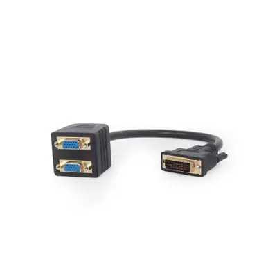 Gembird Passive DVI-I male to dual VGA female splitter cable 0,3m Black