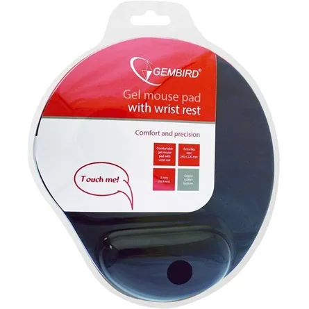 Gembird MP-GEL-GR zselés csuklótámaszos Egérpad Grey – 4. kép