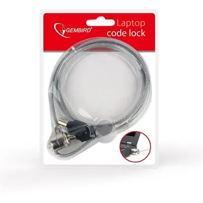 Gembird LK-K-01 Cable lock for notebooks key lock 1,8m Grey