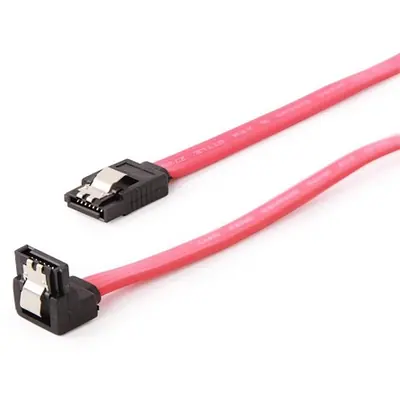 Gembird SATA3 50cm data cable with 90 degree bent connector metal clips