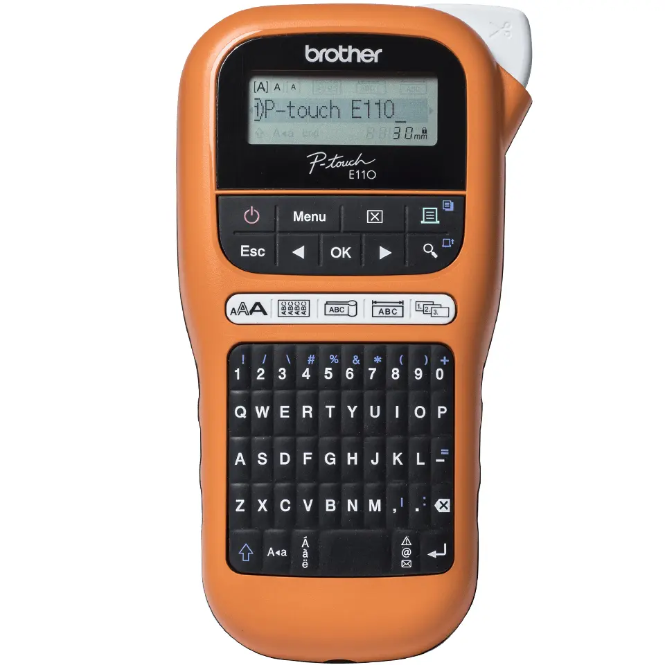Brother Brother PT-E110VP Címkenyomtató Orange/Black Hordtása nélkül