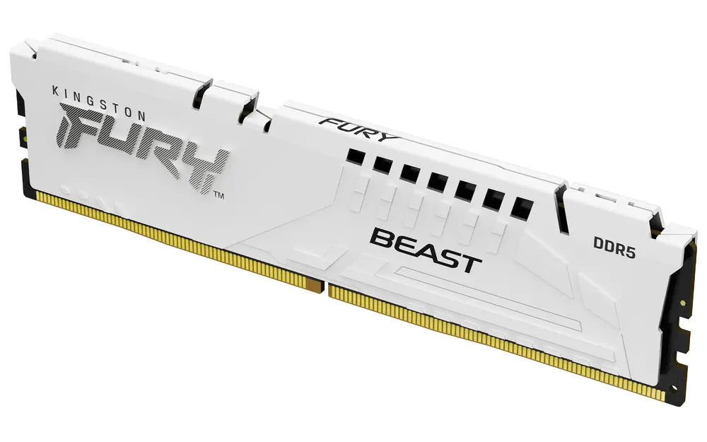 KINGSTON FURY Memória DDR5 16GB 6400MT/s CL32 DIMM Beast White EXPO
